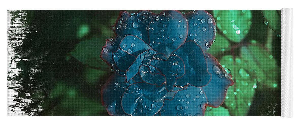 Rose Yoga Mat featuring the photograph My Blue Rose by David Yocum