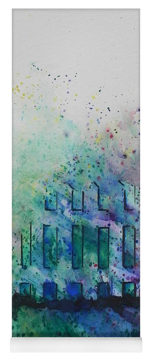 Watercolor Painting Yoga Mat featuring the painting Natures Blend by Chrisann Ellis