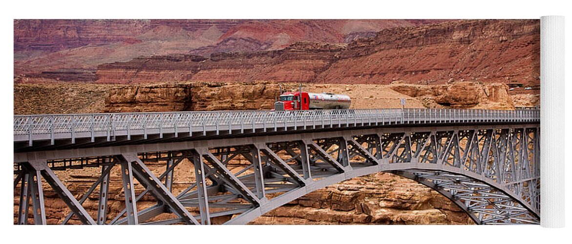 Travel Yoga Mat featuring the photograph Navajo Bridge by Louise Heusinkveld