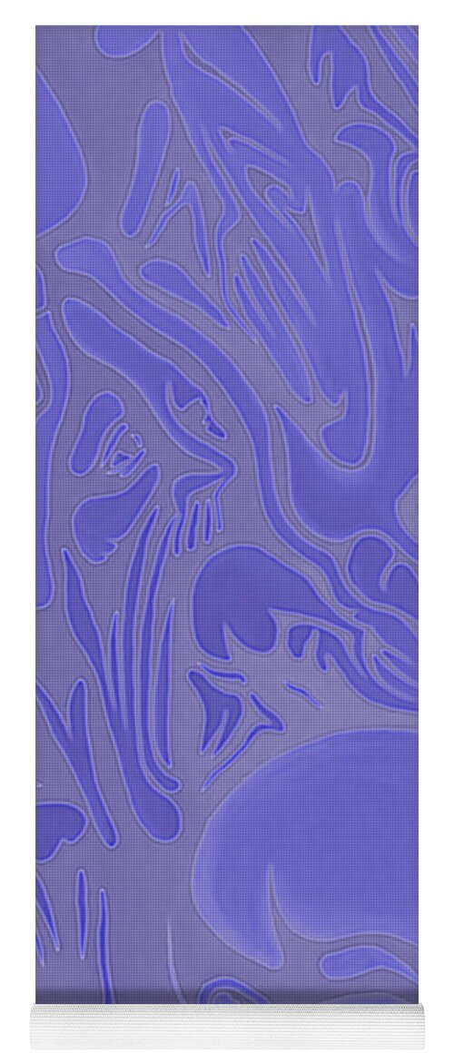 Neon Intensity Yoga Mat featuring the painting Neon Intensity by Michael TMAD Finney