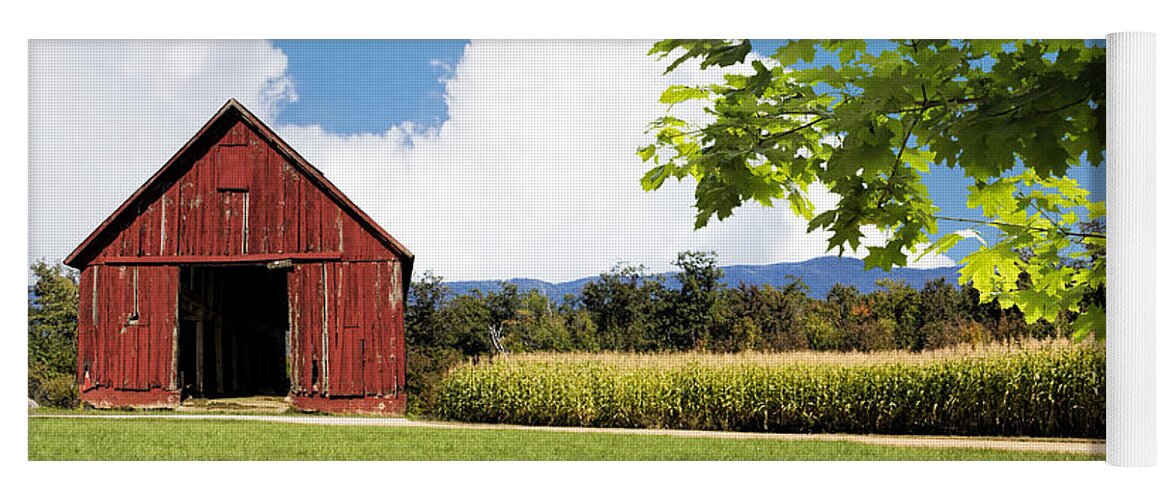 Fred Larson Yoga Mat featuring the photograph New Hampshire Barnyard by Fred Larson