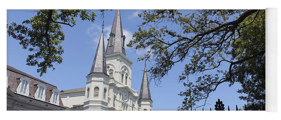 St Louis Cathedral In New Orleans Yoga Mat featuring the photograph St Louis cathedral in New Orleans New Orleans 18 by Carlos Diaz