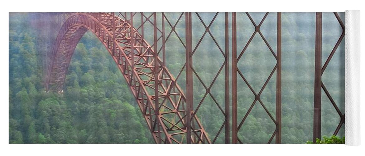 West Virginia Yoga Mat featuring the photograph New River Gorge Bridge  by Lars Lentz