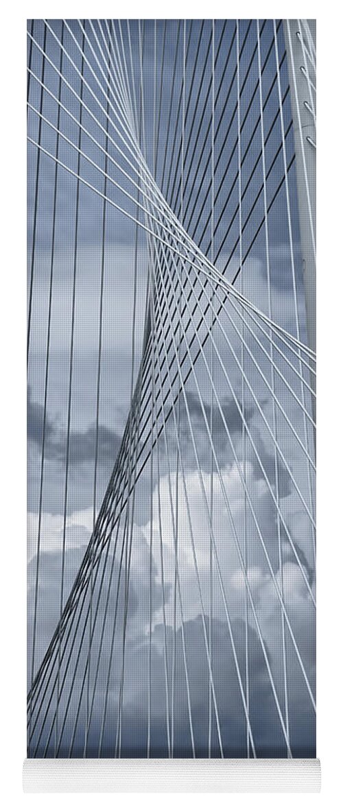 Bridge Yoga Mat featuring the photograph New Skyline Bridge by Joan Carroll