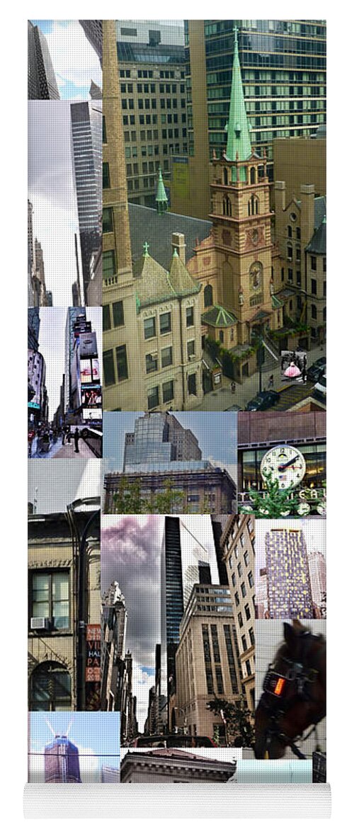 New York City Collage Yoga Mat featuring the photograph New York City Collage by Susan Garren