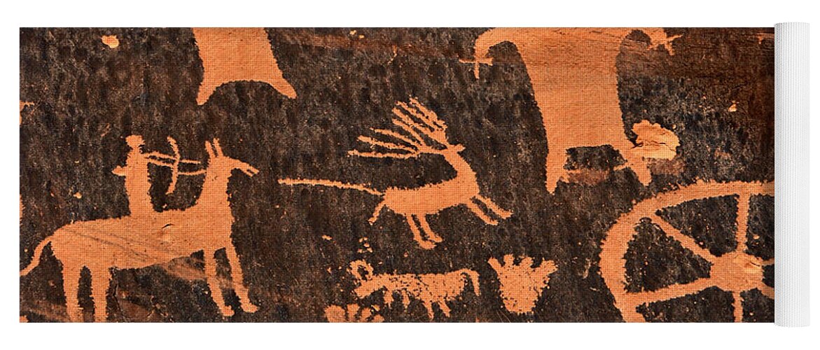 Petroglyphs Yoga Mat featuring the photograph Newspaper Rock Close-up by Gary Whitton