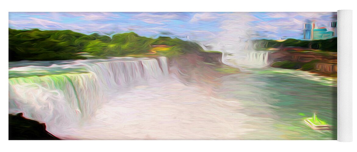 Waterfalls Yoga Mat featuring the photograph Niagara Falls view 2 by John Freidenberg