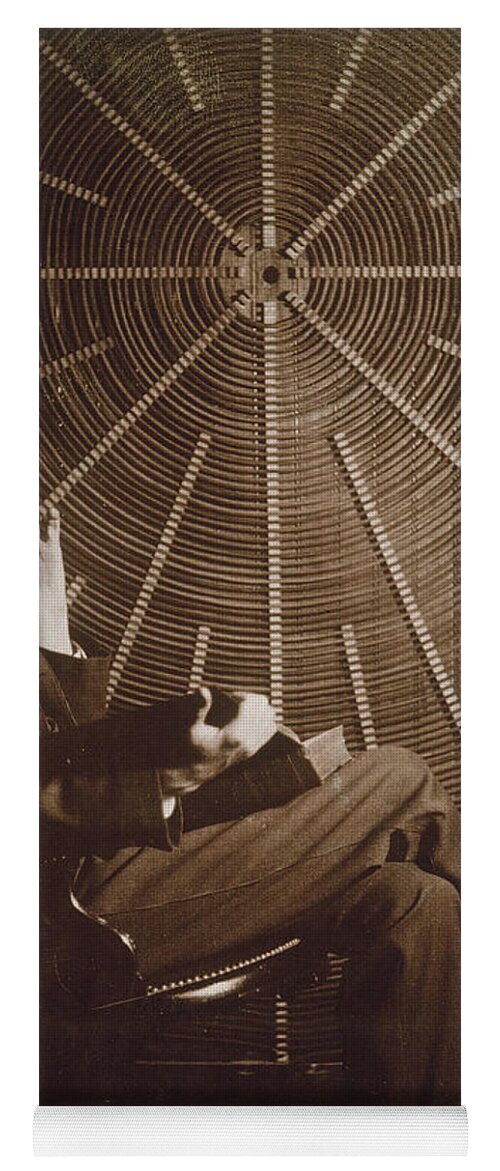 1895 Yoga Mat featuring the photograph Nikola Tesla by Granger