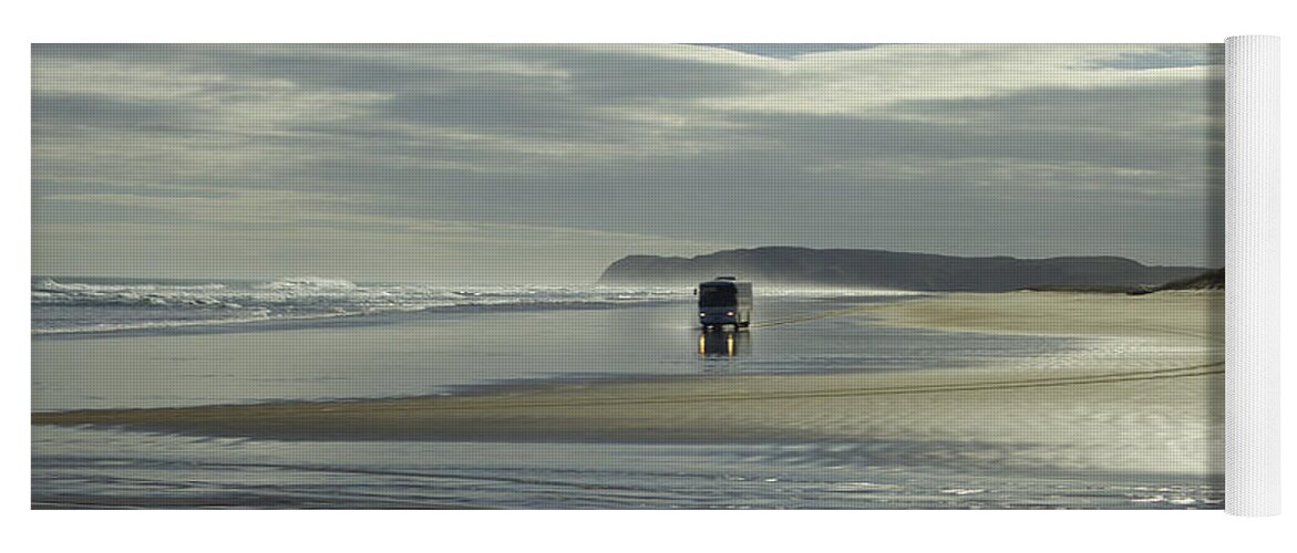 Ninety Mile Beach Yoga Mat featuring the photograph Ninety Mile Beach New Zealand by Venetia Featherstone-Witty