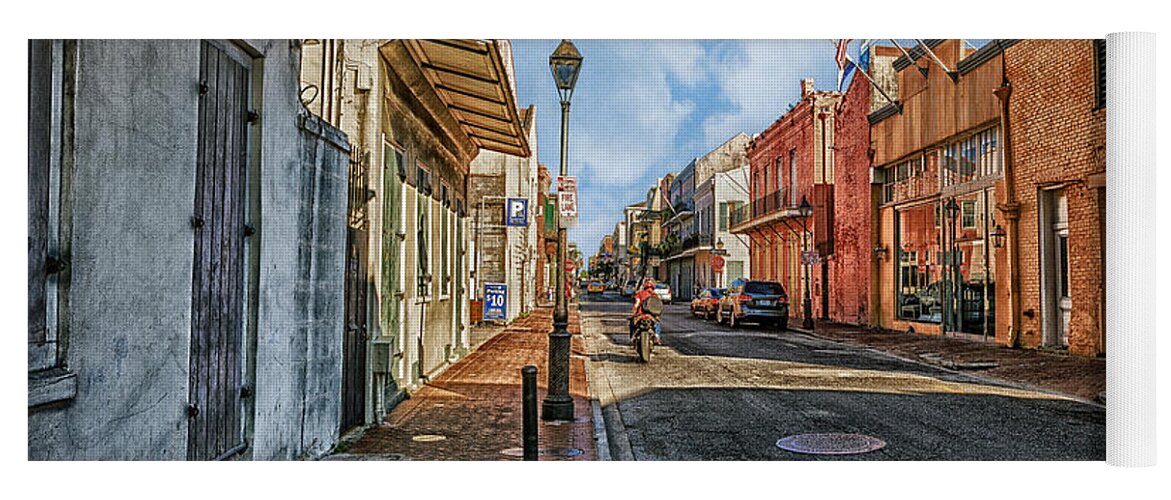 the Big Easy Yoga Mat featuring the photograph NOLA French Quarter by Sennie Pierson