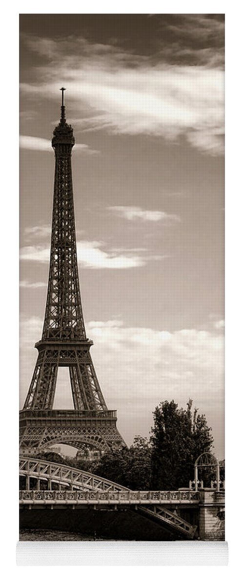 Eiffel Yoga Mat featuring the photograph Nostalgic Journey in Paris by Olivier Le Queinec