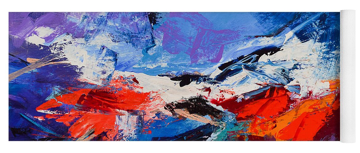 Abstract Yoga Mat featuring the painting Nothing Else Matters by Elise Palmigiani