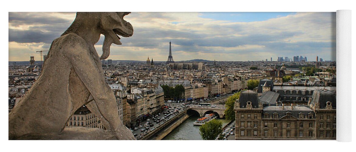 Europe Yoga Mat featuring the photograph Notre Dame Gargoyle by Crystal Nederman