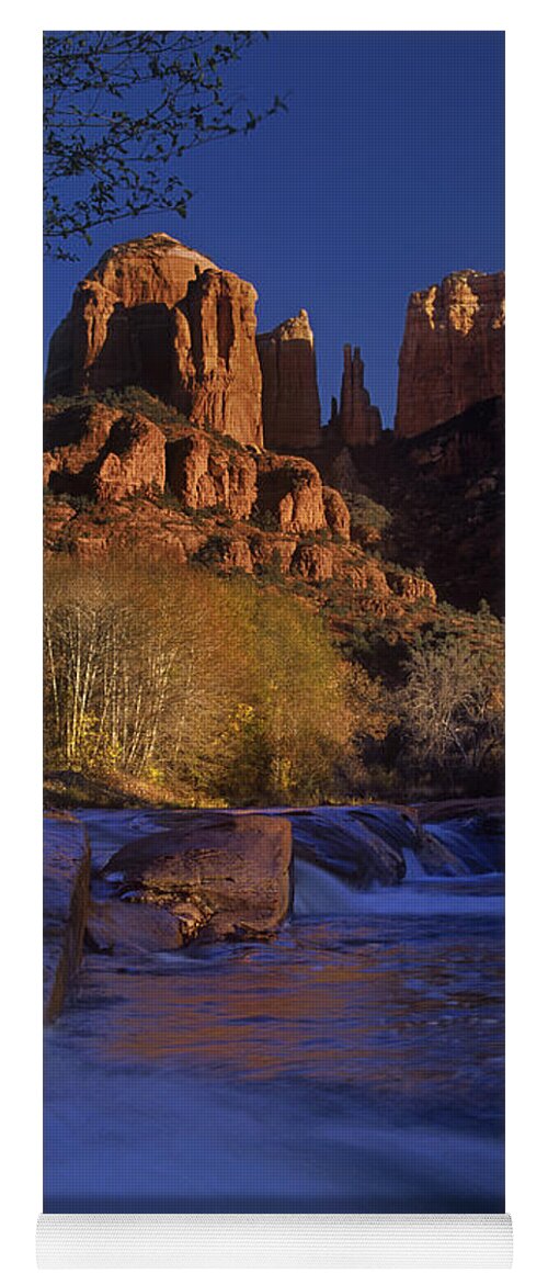 North America Yoga Mat featuring the photograph Oak Creek Crossing Sedona Arizona by Dave Welling