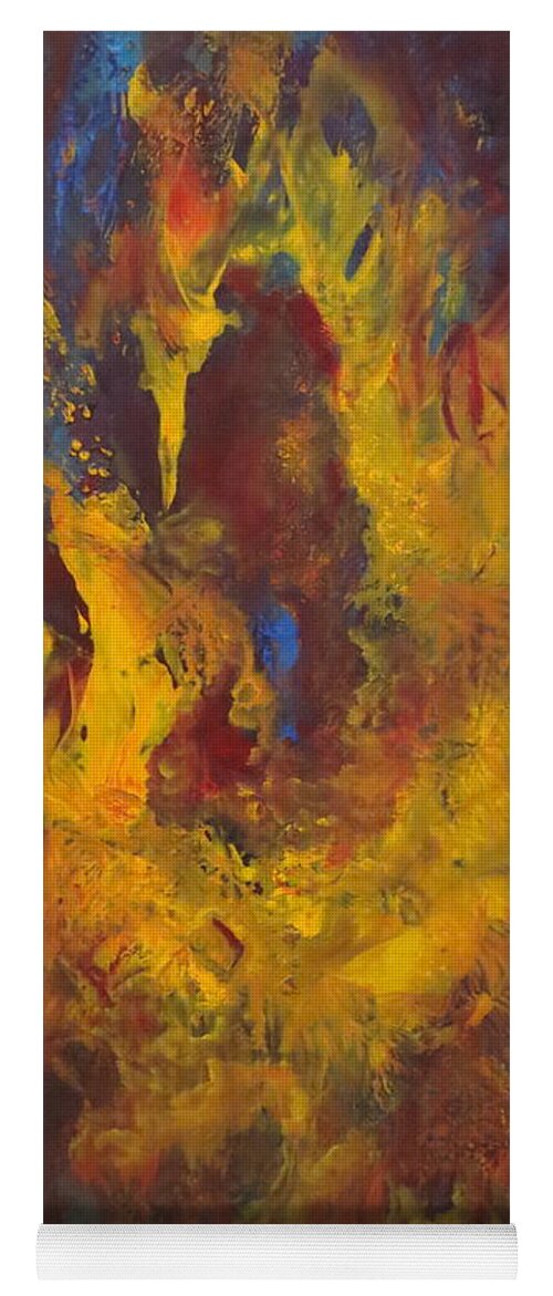 Abstract Yoga Mat featuring the painting Oasis by Soraya Silvestri