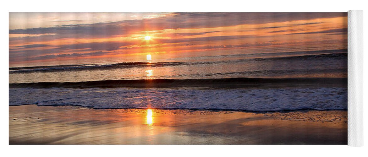 Ocean Isle Yoga Mat featuring the photograph Ocean Isle Beach at Sunrise by Sandra Clark