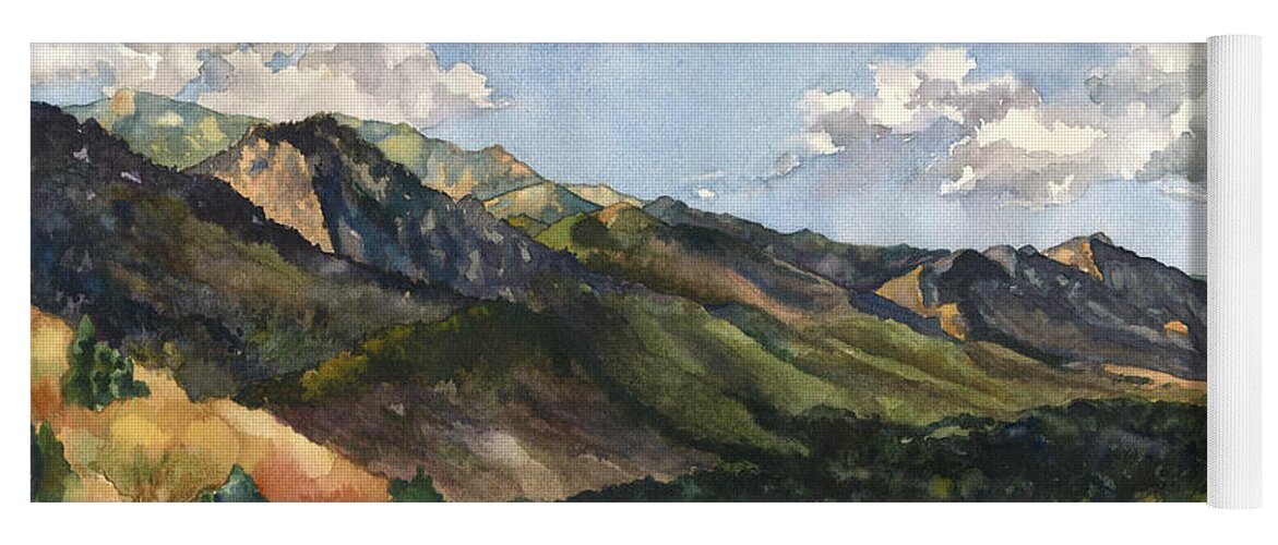 Colorado Front Range Painting Yoga Mat featuring the painting October Shadows by Anne Gifford