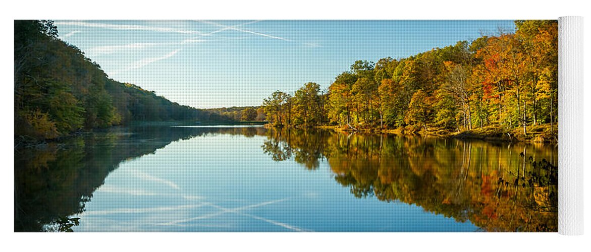 Indiana Yoga Mat featuring the photograph Ogle Lake by Ron Pate