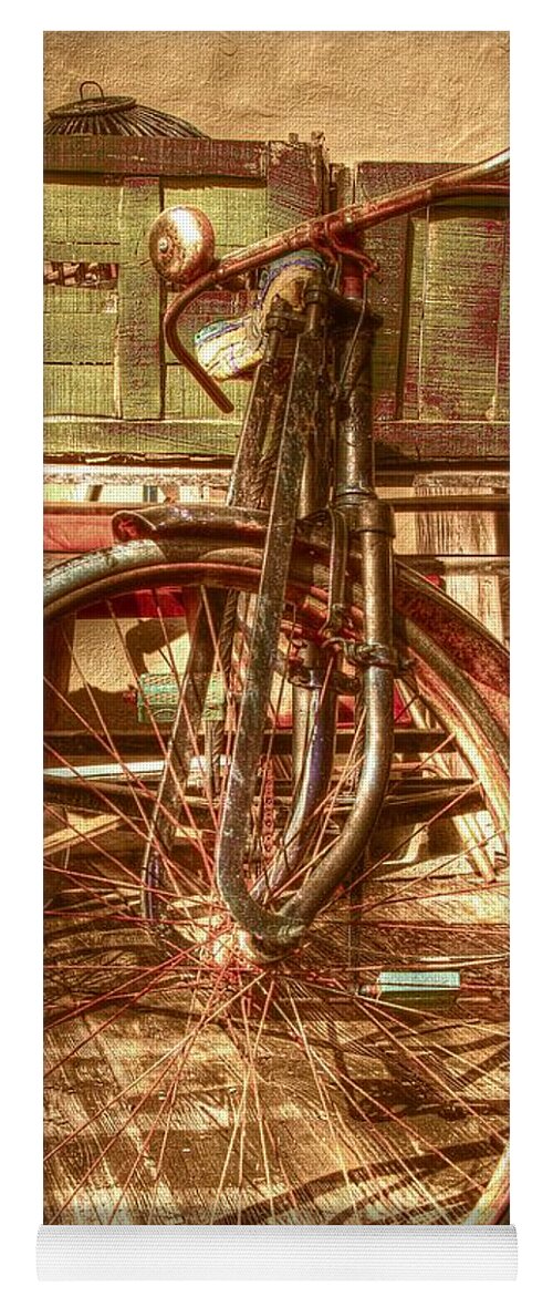 Campagnolo Yoga Mat featuring the photograph Ol' Rusty Antique by Debra and Dave Vanderlaan