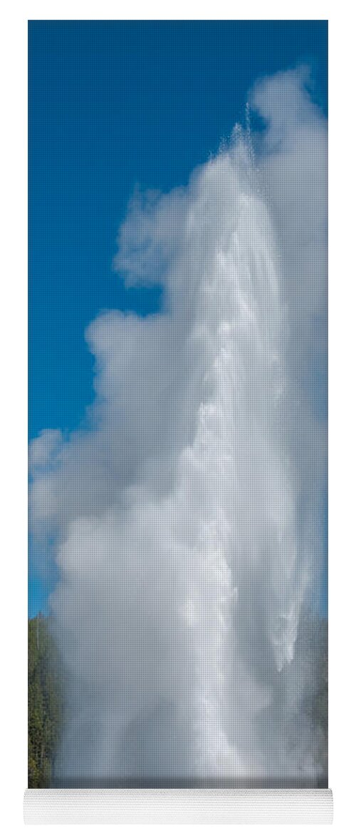 Wyoming Yoga Mat featuring the photograph Old Faithful by Brenda Jacobs