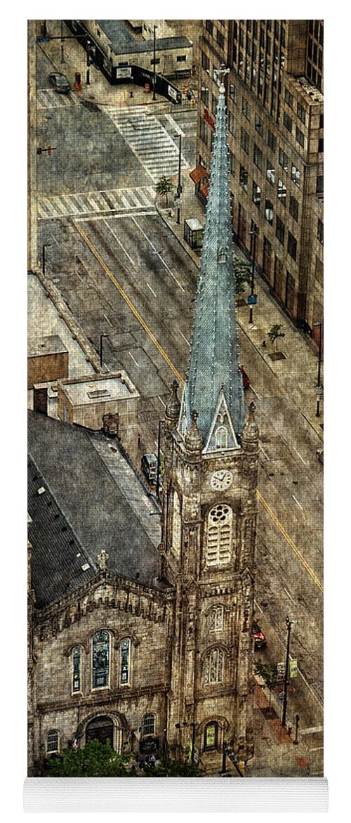 Old Stone Church Yoga Mat featuring the photograph Old Stone Church by Dale Kincaid