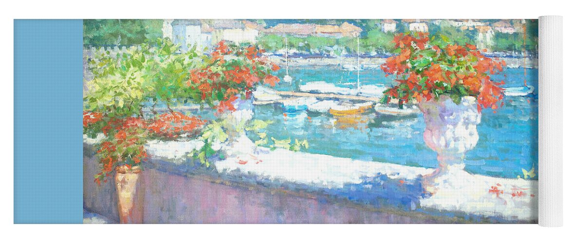 Lenno Yoga Mat featuring the painting The Glory Of Summer by Jerry Fresia