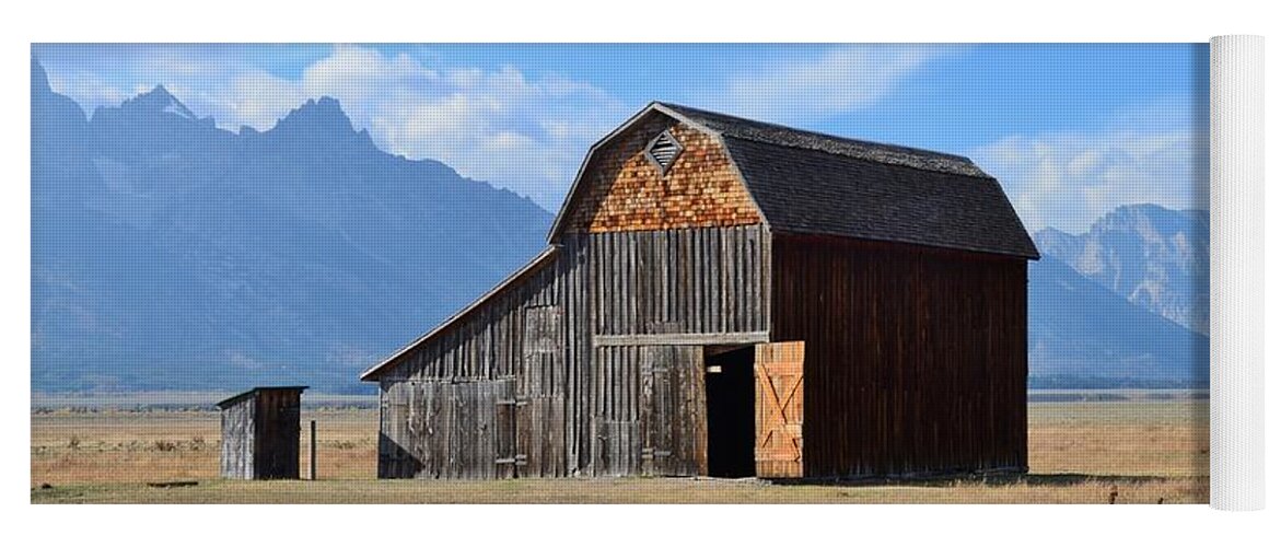 #barn Yoga Mat featuring the photograph Open Door Colored Version by Kathleen Struckle