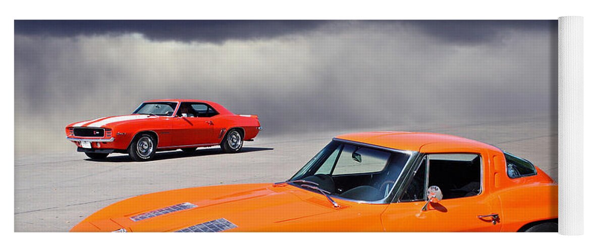 Chevrolet Yoga Mat featuring the photograph Orange Crush by Christopher McKenzie