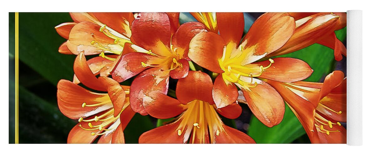 Orange Flowers Yoga Mat featuring the photograph Orange Flowers by Chuck Staley