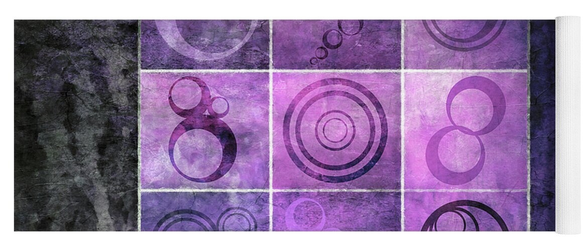 Abstract Yoga Mat featuring the digital art Orb Ensemble 4 by Angelina Tamez