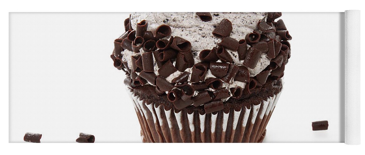 Chocolate Yoga Mat featuring the photograph Oreo Cookie Cupcake by Andee Design