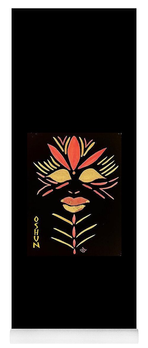 Oshun Yoga Mat featuring the painting Oshun by Cleaster Cotton