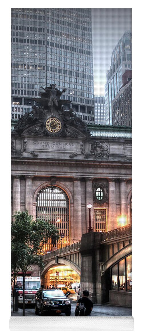 Grand Central Station Yoga Mat featuring the photograph Outside Grand Central Station by Debra Forand