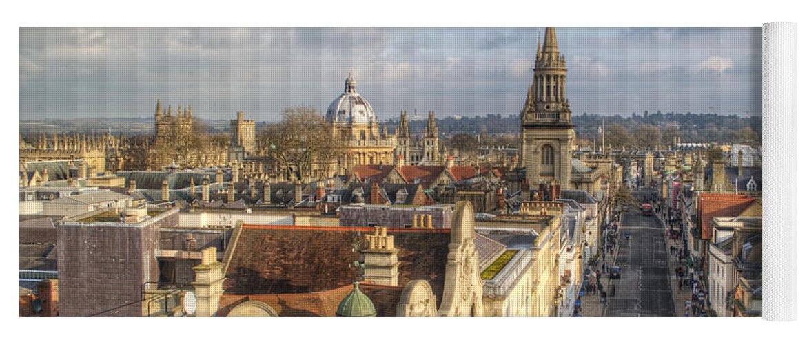 Oxford Yoga Mat featuring the photograph Oxford High Street by Chris Day