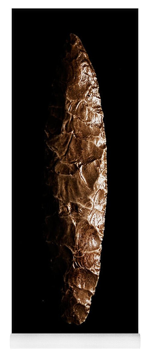 Paleolithic Yoga Mat featuring the photograph Paleolithic tool 3 no text by Weston Westmoreland