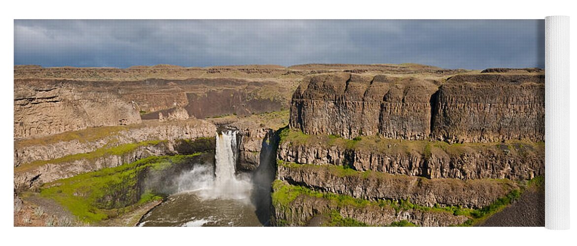 Arid Climate Yoga Mat featuring the photograph Palouse Falls by Jeff Goulden