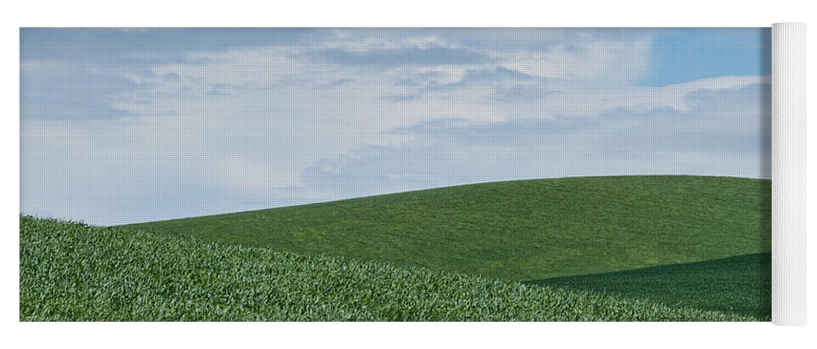Agricultural Activity Yoga Mat featuring the photograph Palouse Wheatfield by Jeff Goulden
