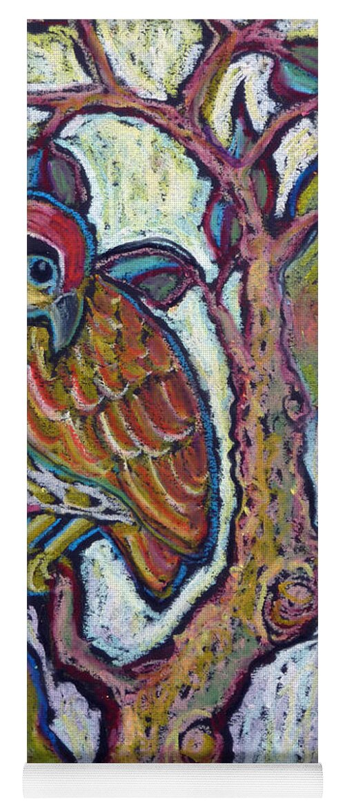 Partridge In A Pear Tree Yoga Mat featuring the painting Partridge in a Pear Tree 1 by Ande Hall