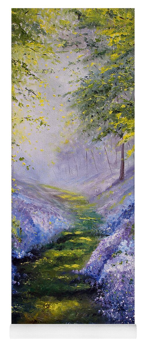 Bluebells Yoga Mat featuring the painting Pavilioned in Splendor by Meaghan Troup