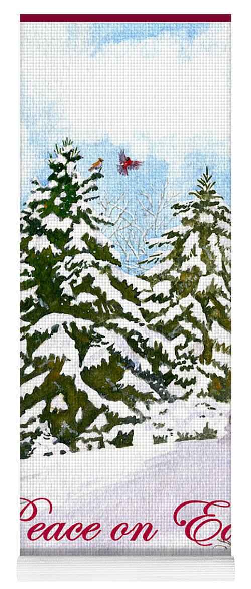 Peace On Earth Yoga Mat featuring the painting Peace on Earth by Melly Terpening