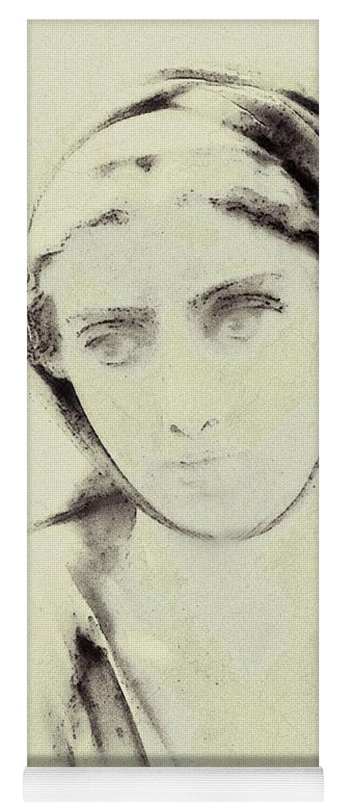 Woman Yoga Mat featuring the drawing Persephone Remembers by RC DeWinter
