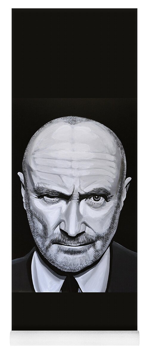 Phil Collins Yoga Mat featuring the painting Phil Collins by Paul Meijering