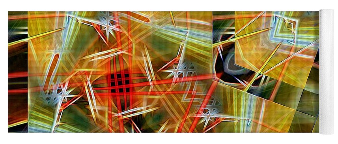 Abstract Yoga Mat featuring the photograph Pick Up Sticks in Geometry by Ronald Bissett