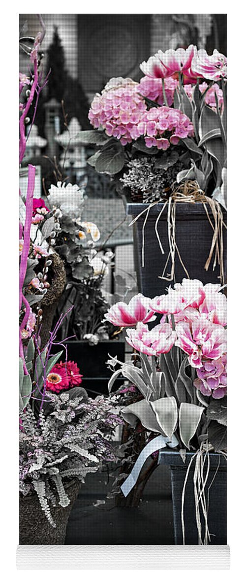 Flower Yoga Mat featuring the photograph Pink flower arrangements by Elena Elisseeva