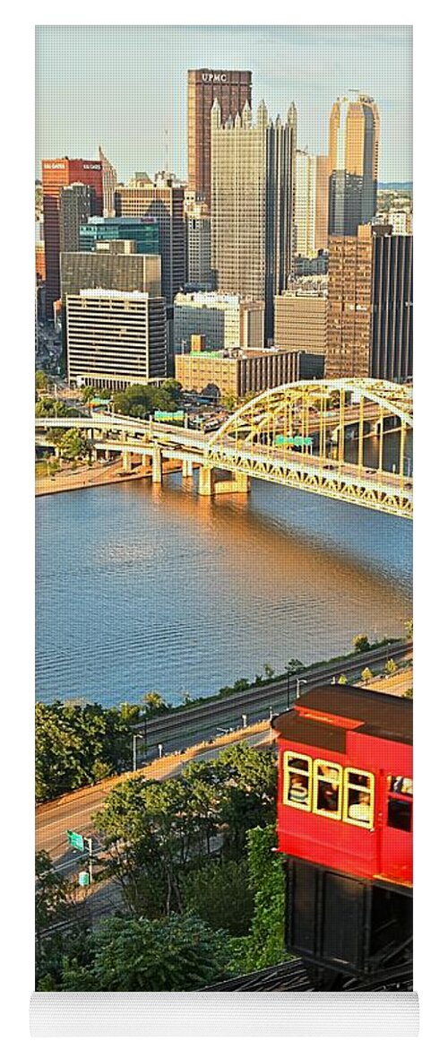 Duquesne Incline Yoga Mat featuring the photograph Pittsburgh Duquesne Incline by Adam Jewell