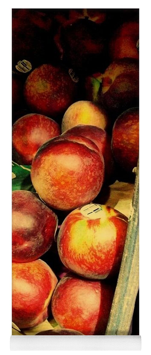 Fruitstand Yoga Mat featuring the photograph Plums and Nectarines by Miriam Danar