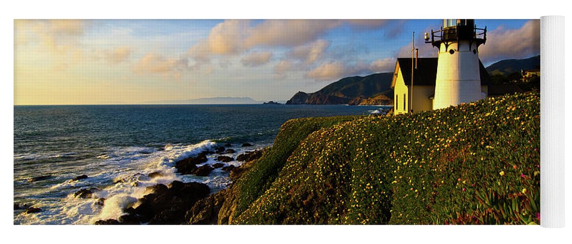 Photography Yoga Mat featuring the photograph Point Montara Lighthouse At Coast by Panoramic Images