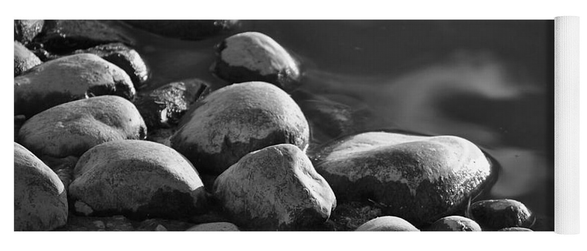 Black And White Yoga Mat featuring the photograph Pond's Edge 2 by JustJeffAz Photography