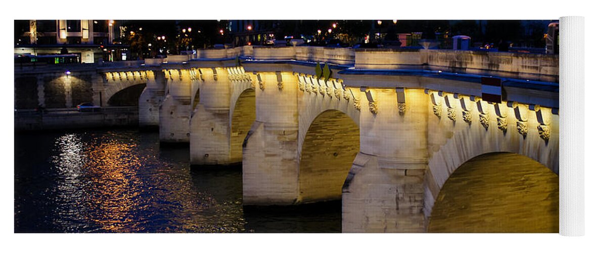 Bridge Yoga Mat featuring the photograph Pont Neuf Bridge - Paris - France by Georgia Mizuleva