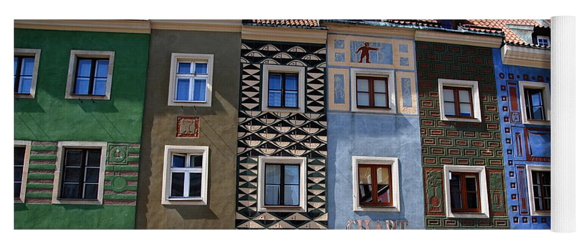 Poznan Yoga Mat featuring the photograph Poznan Town Houses by Jacqueline M Lewis